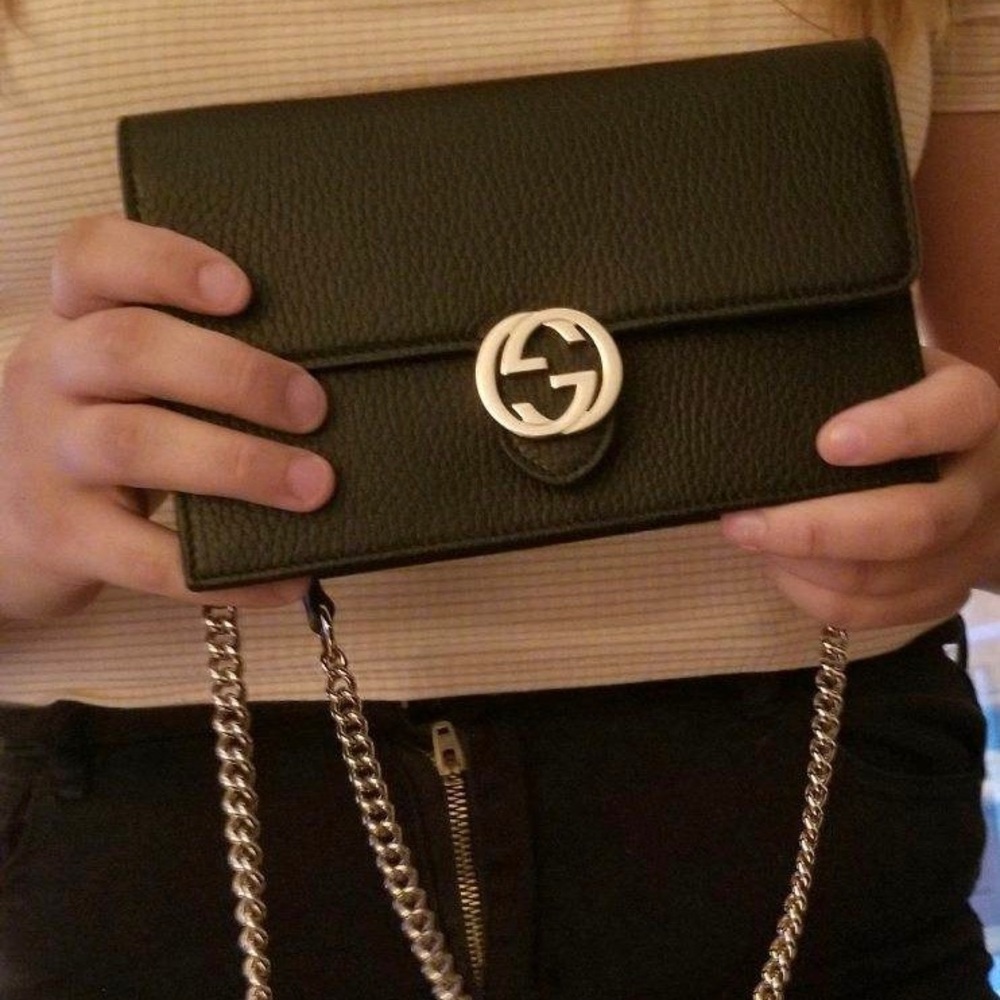 Gucci Interlocking G Clutch Crossbody Bag